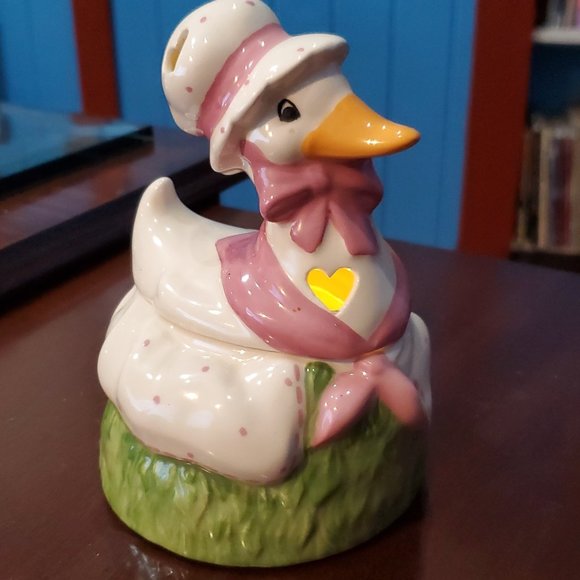 Mother Goose - Country Goose - Candy Dish - Votive Candle Holder - Picture 1 of 8